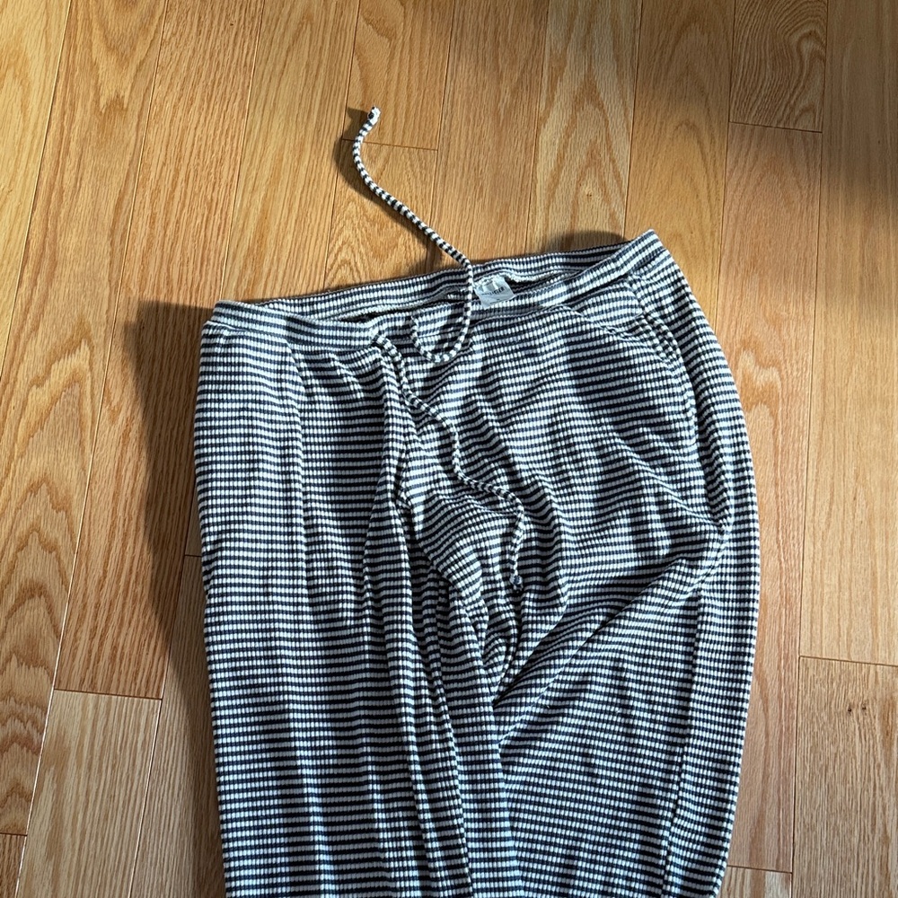 Hollister Black and White Wide Leg Pants